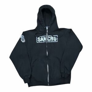 Vintage Sons of Anarchy SAMCRO Men's Size Medium Black Full Zip Jacket Zip Up